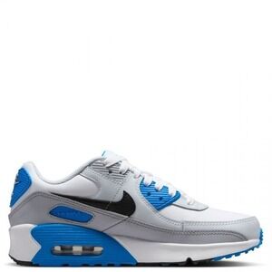 Nike Air Max 90 LTR GS Kids Size 5.5 White/Blue Shoes Sneakers  CD6864 127 NEW
